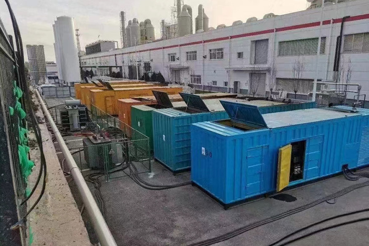 雅安发电机租赁施工现场
